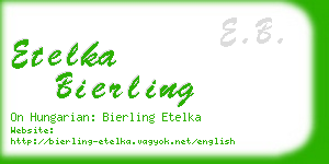 etelka bierling business card